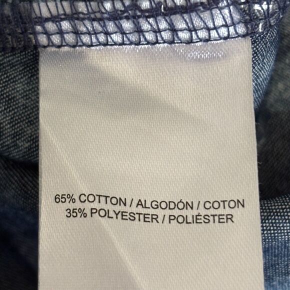 Vince Camuto Girls’ 6X Dress Cotton Denim Leaves Dress Casual Jumper Dress #M - Picture 6 of 6